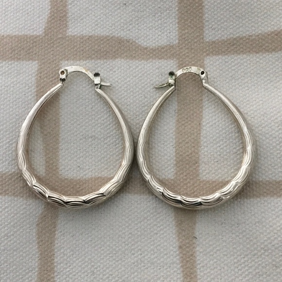 Sterling Silver Hoop Earrings - Picture 1 of 3